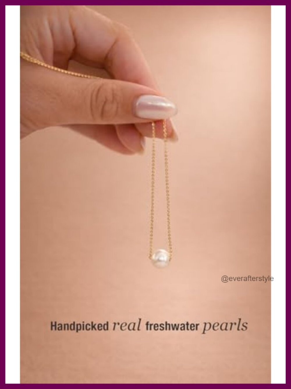 Freshwater Pearl Pendant Necklace 16in Chain Gold Plated - Picture 4 of 6